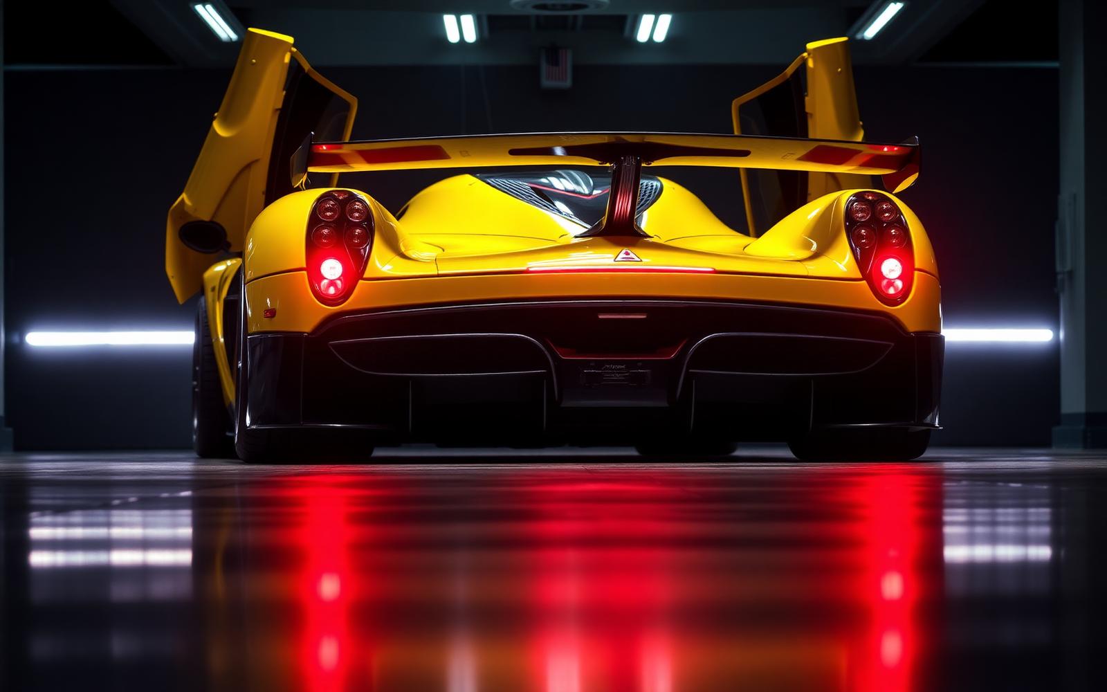 Exceptional hypercar in the shadows of a private garage
